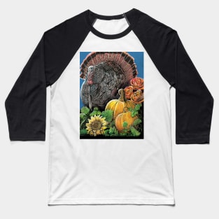 Turkey in the Pumpkin Patch Baseball T-Shirt